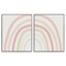 Stupell Industries Children's Soft Pastel Rainbow Shape Framed Giclee Art